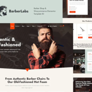 理发店 Elementor 外贸网站模板