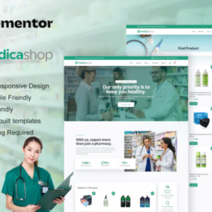 药房和医疗商店 Elementor 外贸网站模板