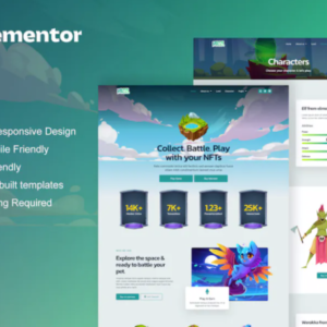 游戏 NFT Elementor Pro 外贸网站模板