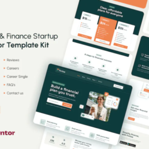 商业与金融初创公司 Elementor 外贸网站模板