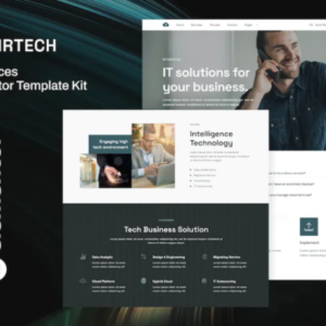 IT服务元素外贸网站模板