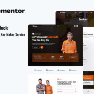 锁匠和钥匙制造商服务元素外贸网站模板