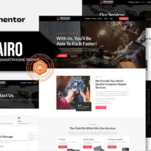 计算机和智能手机维修 Elementor 外贸网站模板
