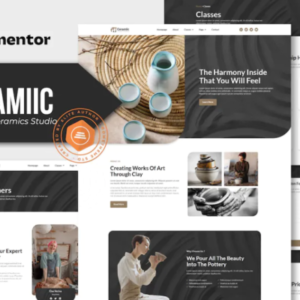 陶艺工作室Elementor外贸网站模板