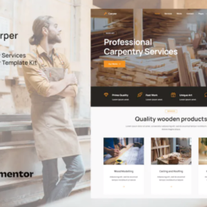 木匠和工匠元素外贸网站模板