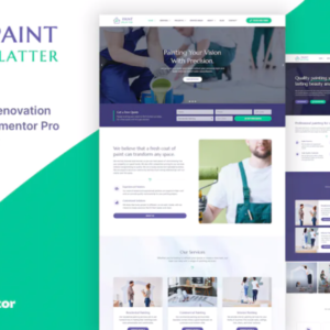 绘画和装修服务 Elementor Pro 外贸网站模板