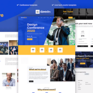 活动和会议 Elementor Pro 外贸网站模板
