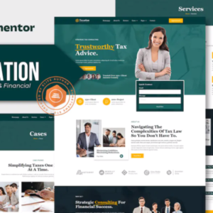 税务顾问和财务咨询 Elementor Pro 外贸网站模板