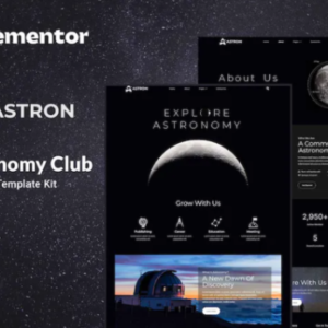 天文学元素外贸网站模板