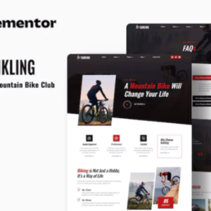 自行车山地自行车俱乐部 Elementor 外贸网站模板