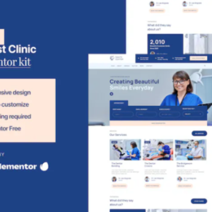 牙医和牙科诊所 Elementor 外贸网站模板