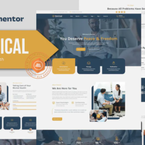 心理健康与治疗 Elementor 外贸网站模板