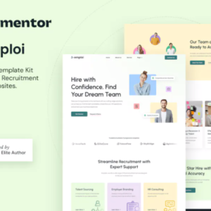 人力资源和招聘机构 Elementor 外贸网站模板