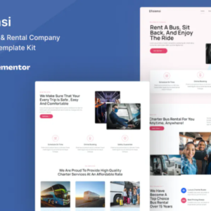 巴士租赁和租赁公司 Elementor 外贸网站模板
