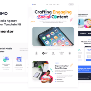 社交媒体代理 Elementor 外贸网站模板