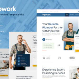 管道服务业务元素外贸网站模板