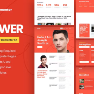 个人简历 Elementor Pro 外贸网站模板