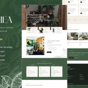 室内植物和室内花园元素外贸网站模板