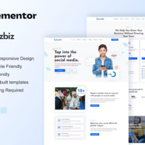 社交媒体营销机构 Elementor Pro 外贸网站模板