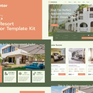 旅游度假酒店Elementor Pro 外贸网站模板