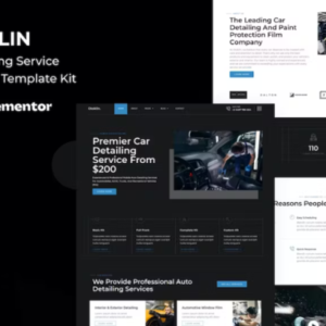 汽车美容服务元素外贸网站模板
