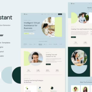 虚拟助理服务元素外贸网站模板