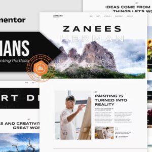 个人绘画作品集Elementor Pro外贸网站模板