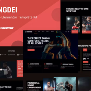 拳击俱乐部Elementor Pro外贸网站模板