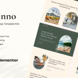 酒店和度假村元素外贸网站模板