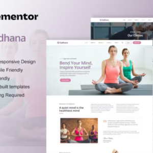 瑜伽老师和工作室 Elementor 外贸网站模板