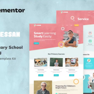 小学辅导元素外贸网站模板