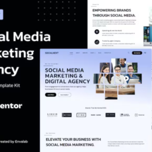 社交媒体营销机构 Elementor 外贸网站模板