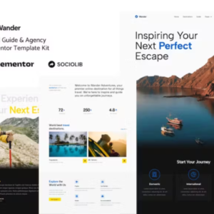 旅行指南和代理 Elementor 外贸网站模板