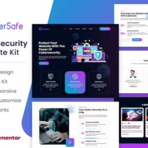 网络安全服务元素外贸网站模板