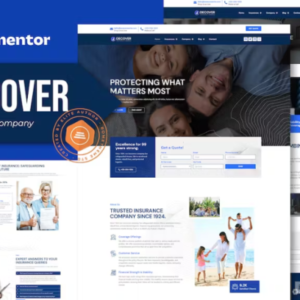 保险公司 Elementor Pro 外贸网站模板