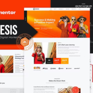 影响力和数字营销元素外贸网站模板