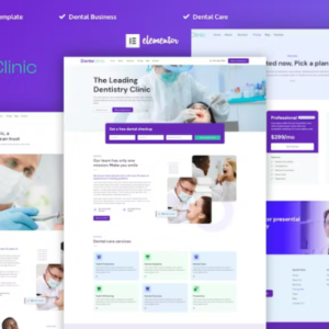 牙医和牙科诊所Elementor Pro外贸网站模板
