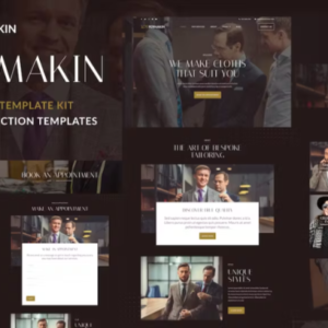 专业裁缝和服装变更元素Elementor外贸网站模板