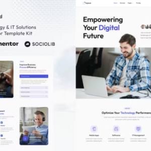 技术和IT解决方案Elementor外贸网站模板