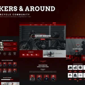 摩托车俱乐部 Elementor 外贸网站模板