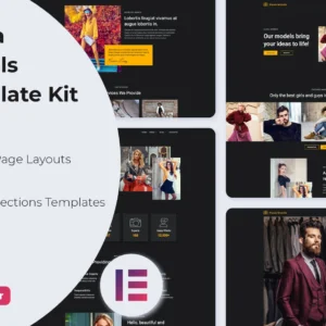 模特经纪公司Elementor模板工具包
