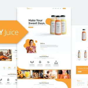 饮料品牌 Elementor Template Kit