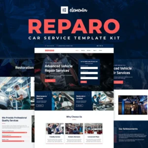汽车服务Elementor模板工具包