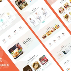 食物和蛋糕Elementor模板