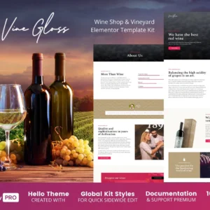 酒铺和葡萄园Elementor Template Kit