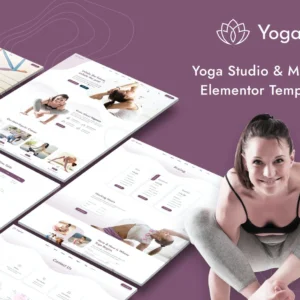 瑜伽工作室和冥想元素外贸网站模板